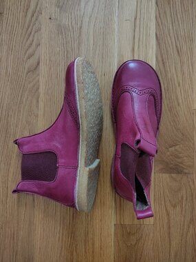 Bisgaard dark dusty rose leather Nori Chelsea boots